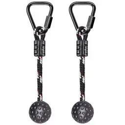 Produktbild: BeneLabel Hindernisparcours Griffkugel 4cm Durchmesser, 2er 34cm Outdoor-Spielplatz Hängende Karabiner Trainingsgeräte Indoor-Spaß Aktivität für Kinder und Jugendliche, 500lb, 14+ Jahren, Schwarz