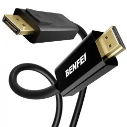 Produktbild: BENFEI 4K DisplayPort auf HDMI Kabel 3M, Unidirektionales DisplayPort-Computer zu HDMI-Monitor, DP 1.2 zu HDMI 1.4 kompatibel mit HP ThinkPad AMD NVIDIA Desktop