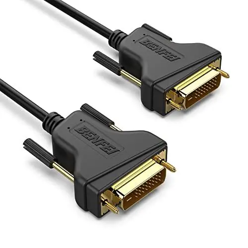 Produktbild: BENFEI DVI auf DVI Kabel, 1,8m DVI-auf-DVI-Kabel HDTV Auflösung bis 2560x1080, vergoldete Kontakte, Dual Link