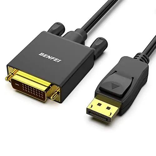 Produktbild: BENFEI DisplayPort auf DVI Kabel 0,9M 1080P@60HZ, Unidirektional DisplayPort DP Computer zu DVI-D 24+1 Monitor Stecker auf Stecker vergoldet für Lenovo Dell HP und andere Marken