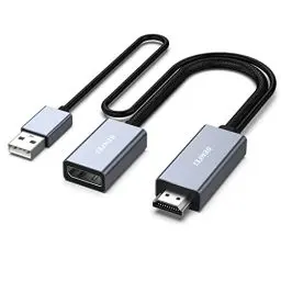 Produktbild: BENFEI HDMI auf DisplayPort Adapter, HDMI-Quelle auf DisplayPort-Monitor, kompatibel mit PC Grafikkarte, Laptop, PS5, Xbox One (360), unterstützt 4K@60Hz, 2K@144Hz, 1080P@165Hz