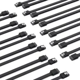 Produktbild: BENFEI SATA III Kabel, 12 Stück, 6Gbps, gerade, HDD- SDD-Datenkabel mit Arretierung, 45,7 cm für SATA HDD, SSD, CD-Treiber, CD-Writer