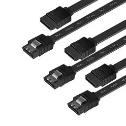 Produktbild: BENFEI SATA III Kabel, 3 Stück, 6Gbps, gerade, HDD- SDD-Datenkabel mit Arretierung, 45,7 cm für SATA HDD, SSD, CD-Treiber, CD-Writer,Schwarz