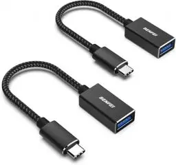 Produktbild: BENFEI USB C auf USB 3.0 Adapter, 2 Stück USB Typ C zu USB Typ A Stecker zu Buchse, Kompatibel mit iPhone 15 Pro/Max MacBook Pro/Air 2023 iPad Pro iMac S23 XPS 17 usw, Schwarz