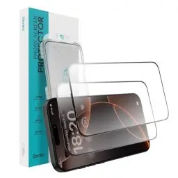 Produktbild: BENKS Matt Schutzfolie für iPhone 16 Plus, 15 Plus, 14 Pro Max (6,7 Zoll) Panzer Schutz Glas Folie Schutzglas (Auto-Installation), 3D Full Screen Anti-Fingerabdruck Folie - 2 Stück
