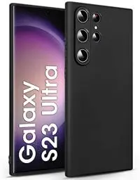 Produktbild: BENNALD Hülle für Samsung Galaxy S23 Ultra, Extrem Dünn Handyhülle Weiche TPU Stoßfest Kratzfest Schutzhülle Case, Matt Schwarz