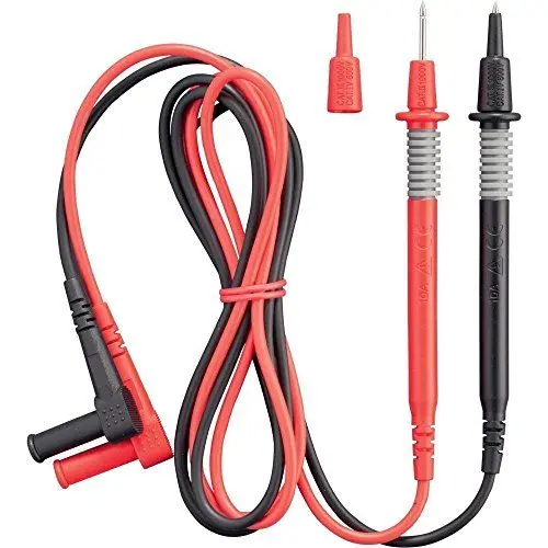 Produktbild: Benning Sicherheitsmessleitungen mit 2 mm Messspitze,044146, Rot/Schwarz