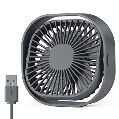 Produktbild: benpen USB Tischventilator Leise Klein,360° Mini Ventilator Grow,Small Table Fan Mit 3 Stufe,BüRo Ventilator,keiner USB Lüfter pflanzen ventilator Schreibtisch Schlafzimmer Zuhause im Freien PC
