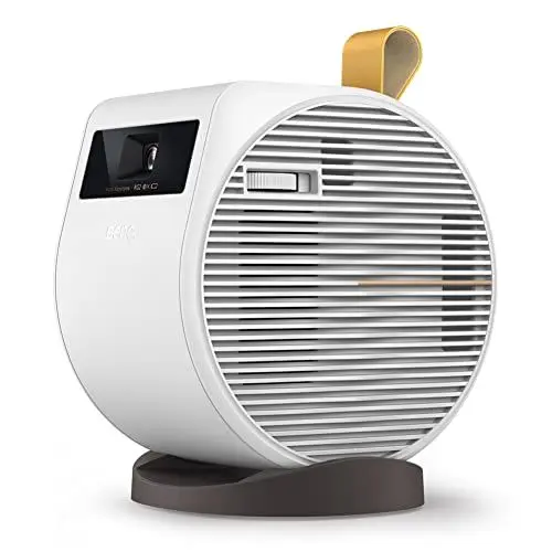 Produktbild: BenQ GV11 Mini Beamer, 135° Projektionswinkel an die Decke, 270˚ Bass-Erweiterung, Google Android TV 10, rundes Design, 160 min Akku, 200 ANSI Lumen, Auto-Keystone-Korrektur, WLAN | &, Weiß | HDMI