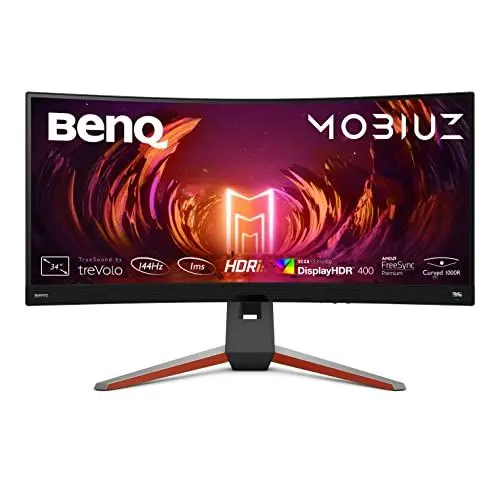 Produktbild: BenQ MOBIUZ EX3410R Curved Gaming Monitor (34 Zoll, Ultrawide, WQHD, 144 Hz, 1ms, HDR 400, FreeSync Premium Pro, Fernbedienung), Gray