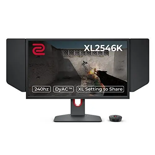 Produktbild: BenQ ZOWIE XL2546K Gaming Monitor (24,5 Zoll, 240 Hz, 0.5ms, DyAc+, XL Setting to Share, S switch, Shielding Hood)