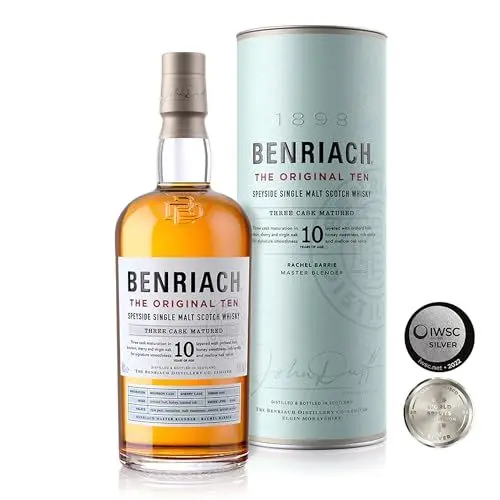 Produktbild: Benriach The Original 10 - Speyside Single Malt Scotch Whisky - Inklusive Geschenkverpackung - Vielschichtige Aromen von Obst und süßem Malz - 0.7L/43% Vol.