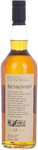 Produktbild: Benrinnes 15 Jahre | Single Malt Scotch Whisky | Flora & Fauna Kollektion | Limitierte Abfüllung | Raritätensammlung | handgefertigt in der schottischen Speyside | 43% vol | 700ml Einzelflasche |