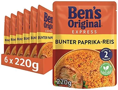 Produktbild: BEN'S ORIGINAL™ Express bunter Paprika-Reis 6x220g