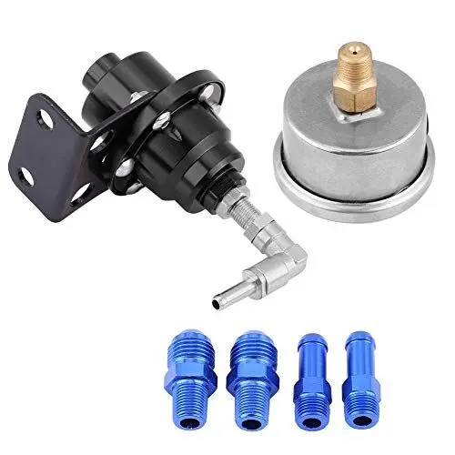 Produktbild: Benzindruckregler,Fuel Regulator For Carburetor,Kraftstoffdruckregler,Powersports-Spannungsregler,Universal-Aluminium-Auto,160 Psi,Einstellbar,1: 1,Ölanzeige-Kit (Lila) (Schwarz)