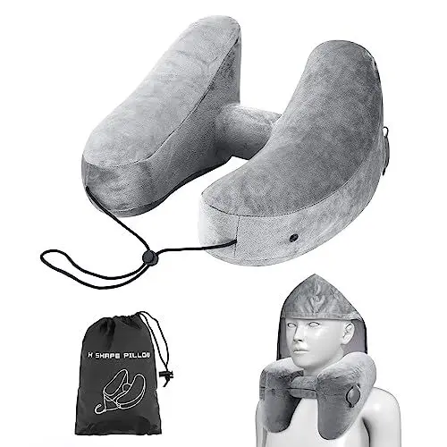 Produktbild: Beowanzk Travel Pillow Nackenkissen Flugzeug Aufblasbar, Reisekissen Flugzeug Nackenhörnchen Erwachsene Nackenkissen Auto Reise Gadgets Frauen Männer Sleeping Pillow for Car Plane Travel