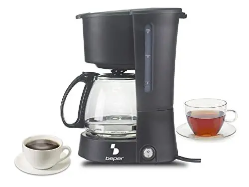 Produktbild: BEPER BC.060 Black Drip Coffee Maker, 6 Cups, Drip, Negro, Onesize, BC.060/BK