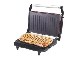 Produktbild: BEPER P101TOS002 Toaster Sandwichmaker, 850W, Antihaftplatte, Wärmeisolierender Griff, Rot