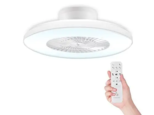 Produktbild: BEPER P206VEN650 Deckenventilator mit Beleuchtung und Fernbedienung Leise, 60 cm - Deckenlampe mit Ventilator
