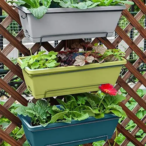 Produktbild: Bepflanzung Kunststoff Balkon Gemüsetrog Topf Topf Bepflanzung Blumengemüse Terrasse Rasen & Garten Ballpistole (B, One Size)