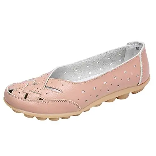 Produktbild: Bequem Riemchenpumps Damen Slingback Pumps und große Damenschuhe Modeschuhe Freizeitschuhe für Damen Damen Schuhe Bequem Bootsschuhe Ballerina Damen Damen Orthopädie Schuhe Schwarze (Pink, 37)
