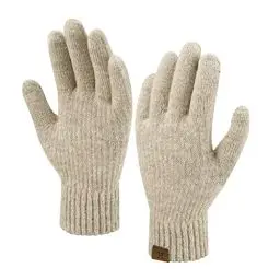 Produktbild: Bequemer Laden Damen Winter Warm Touchscreen Handschuhe Thermal Winterhandschuhe Gestrickte Handschuhe Strickhandschuhe mit Elastisch Manschette, Beige