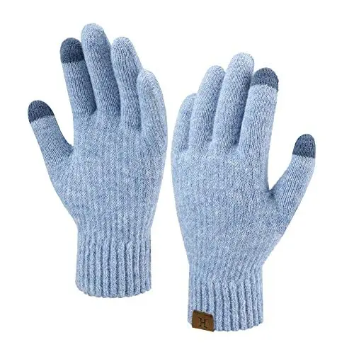 Produktbild: Bequemer Laden Damen Winter Warm Touchscreen Handschuhe Thermal Winterhandschuhe Gestrickte Handschuhe Strickhandschuhe mit Elastisch Manschette, Bau