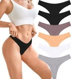 Produktbild: BeReady String Tanga Damen Baumwolle Sexy Unterwäsche Frauen Set Unterhosen Damen Slips Mehrpack Atmungsaktiv Thong Bikini Pantys 6 Pack