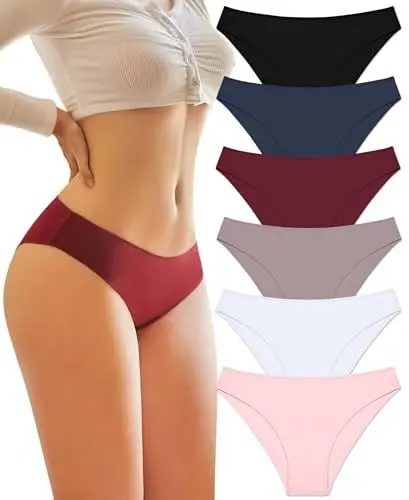 Produktbild: BeReady Unterhosen Damen Baumwolle Stretch Unterwäsche Frauen Slips Damen Niedrige Taille Panties Hipster Atmungsaktive Underwear Women Mehrpack 6er Pack