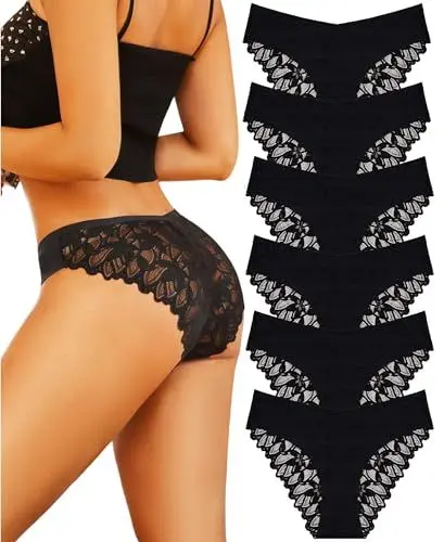 Produktbild: BeReady Unterhosen Damen Seamless Slips Damen Spitze Brazilian Slip Nahtlose Unterwäsche Frauen Sexy Set Eiscreme-Textur Slips Mehrpack