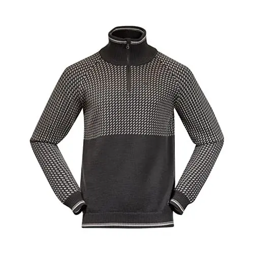 Produktbild: Bergans Alvdal Wollpullover mit 1/2 Reißverschluss Herren grau