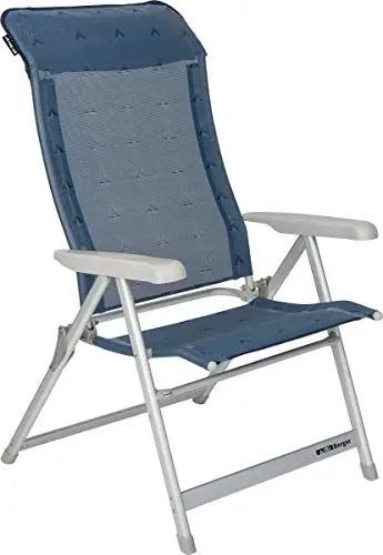 Produktbild: BERGER Luxus XL Klappsessel Campingstuhl | Faltbarer Gartenstuhl mit Polster & 5 -Fach Verstellbarer Rückenlehne | Wetterfester Klappstuhl für Outdoor, Camping & Balkon – bis 200 kg belastbar