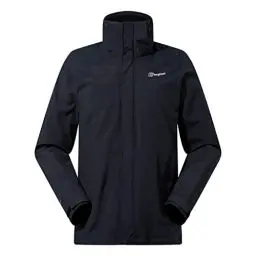 Produktbild: Berghaus Herren Hillmaster Interactive Jacke, Atmungsaktiver, Strapazierfähiger Mantel Übergangsjacke Hardshell Gore-Tex Wasserdichte, Schwarz, S EU