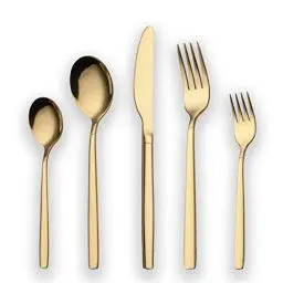 Produktbild: Berglander 30 Teile Titan vergoldet Besteckset 30 Teile Gold Besteck Set Gold Besteckset Besteck Set für 6 (Gold Glanz) VC286G30