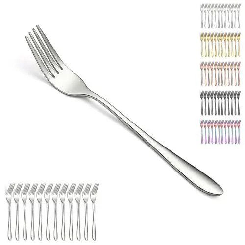 Produktbild: Berglander Tafelgabel Set mit 12 Stück 20.5cm, Edelstahl Gabel Set, Gabeln für das Abendessen für Zuhause, Restaurant, tägliches Essen, leicht zu reinigen und spülmaschinenfest