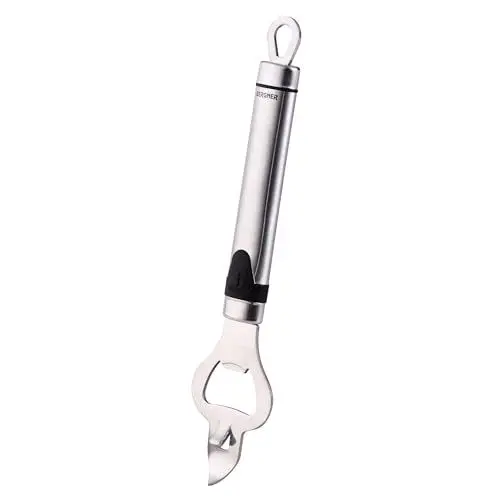 Produktbild: BERGNER Gizmo | Flaschenöffner Manuell | Aus Robustem Edelstahl | Flaschen- und Dosenöffner | Ergonomischer Griff mit Aufhänger | Größe: 19 cm