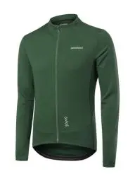 Produktbild: BERGRISAR Herren Fahrradtrikot Radtrikot Langarm für Frühling Herbst Rennrad MTB Mountainbike Trikots, Grün, XL