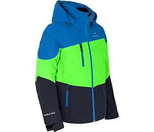 Produktbild: Bergson Volker neo | Kinder Skijacke, die perfekte Skijacke für Junge Abenteurer - warm, funktional und stylisch!, Green Gecko (272), 140 - Kinder