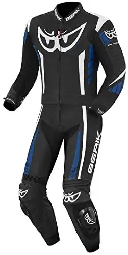Produktbild: Berik Zakura 2-Teiler Motorrad Lederkombi, schwarz/weiß/blau, 56
