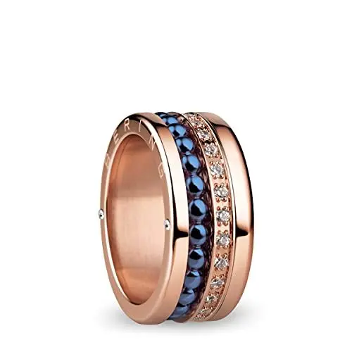 Produktbild: BERING Austauschbar Ringkombination für Damen in Rosé Gold & Blau mit einzigartigem Twist- & Change System, Indus