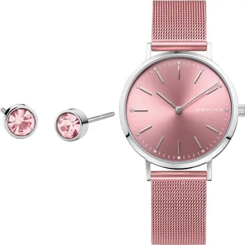 Produktbild: BERING Damen Uhr Quarz Movement - Charity Collection mit Edelstahl und Saphirglas 14134-999-GWP