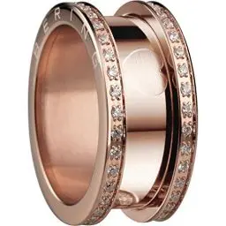 Produktbild: Bering Damen-Ring arctic symphony Außenring Heart Edelstahl teilvergoldet Zirkonia weiß Gr. 54 (17.2) - 523-37-74