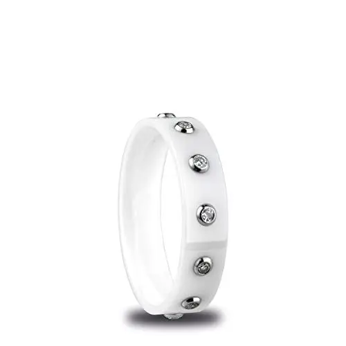 Produktbild: Bering Damen-Ring arctic symphony Edelstahl Keramik Zirkonia weiß Gr. 62 (19.7) - 555-57-82