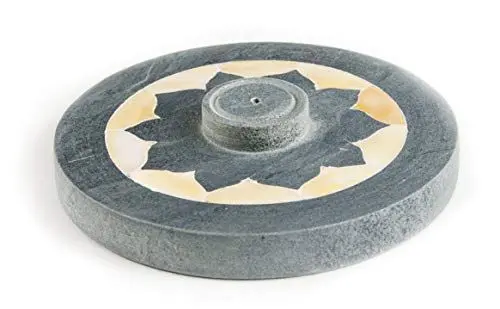 Produktbild: Berk ST-077 Räucher-Zubehör - Lotus mit Perlmutteinlage - Specksteinhalter