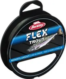 Produktbild: Berkley Flex SS-monofile Forellenschnüre – dehnbar, wenig Drall, leicht zu knoten – perfekt für den aufstrebenden Forellenangler!, Transparentes Grün