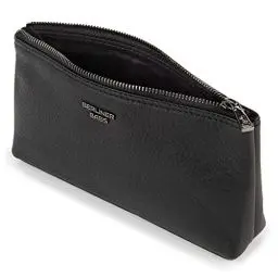 Produktbild: Berliner Bags Premium Kosmetiktasche Anna aus Leder, Kleines Mäppchen für Damen und Mädchen (Schwarz)