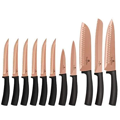 Produktbild: BerlingerHaus 11-Tlg Titanium Messerset Messer-Set BERLINGER HAUS ROSEGOLD BH-2610, Schwarz