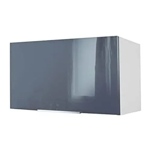 Produktbild: Berlioz Créations CH6HG Hängeschrank für Küche mit Dunstabzugshaube, in grauem Hochglanz, 60 x 34 x 35 cm, 100 Prozent französische Herstellung
