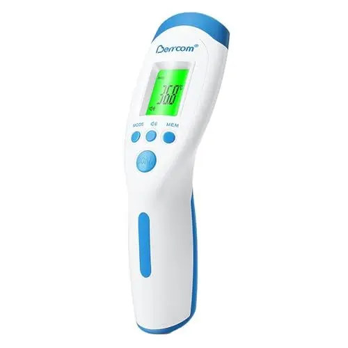Produktbild: Berrcom Fieberthermometer Kontaktlos Stirnthermometer für Babys and Adults Infrarot Digitales Thermometer mit sofort Ablesung, 3 Farben Fieberalarm, °C/°F Schalter