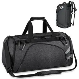 Produktbild: BERTASCHE Sporttasche Herren，Trainingstasche mit Schuhfach & Nassfach, Reisetasche mit rucksackfunktion，Fitness Tasche 50L FÜR Sport Fitnessstudio Gym, Sauna, Weekender, Schwimm, Damen
